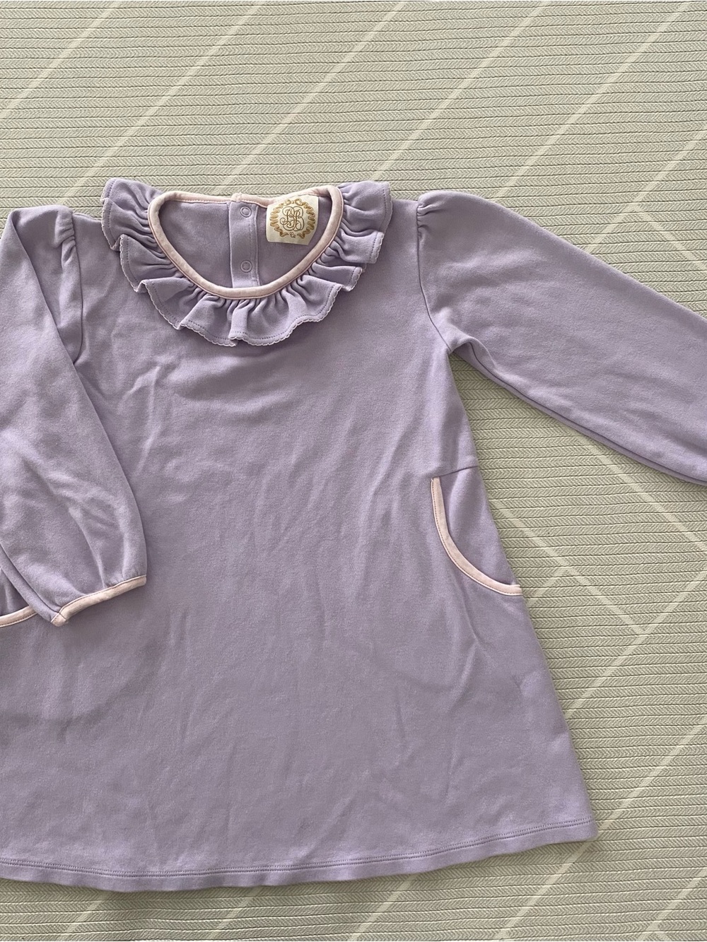 TBBC Lilac Ruffle Collar Long Sleeve Dress Girl’s Size 7